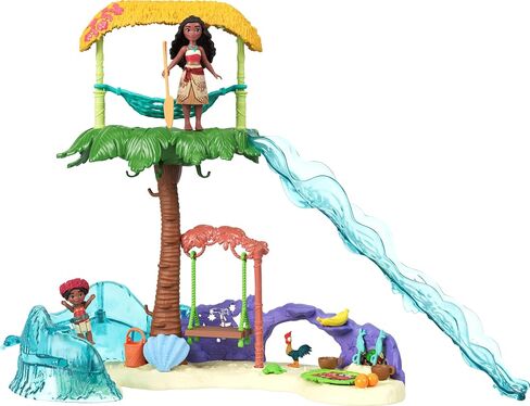 Mattel Disney Moana 2 Toys ، Moana’s Island Adventure Playset مع Moana & Simea Small Dolls ، من أصدقاء شخصية ، 5 مناطق لعب و 8 ملحقات in Saudi Arabia