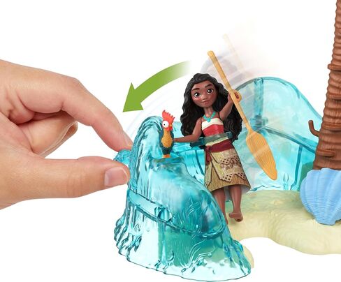Mattel Disney Moana 2 Toys ، Moana’s Island Adventure Playset مع Moana & Simea Small Dolls ، من أصدقاء شخصية ، 5 مناطق لعب و 8 ملحقات in Saudi Arabia