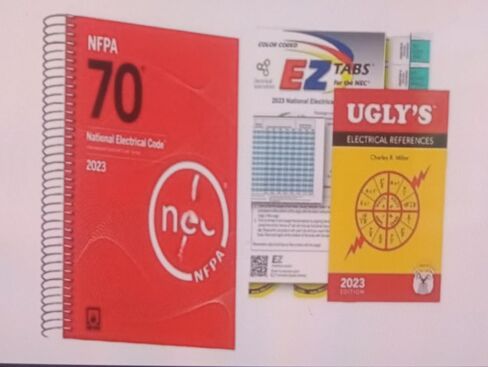 2023 Book Code NFPA70 + 2023 Ugly's Electrical Ref. Spiral + 2023 EZ Tab. in Kuwait