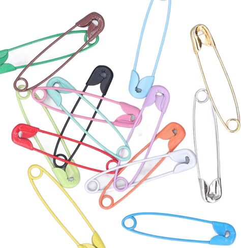 BRRNOO Colored Safety Pins, Quilting Pins Sewing Quilting Art Craft Needles Metal Sewing Clothes for Clothing Handicrafts Jewelry Making, Knitting Stitch Marker (15 Colors 450 Pieces/Box) in Saudi Arabia