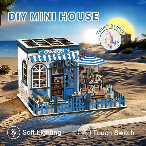 Book Nook Kit, DIY Miniature House Kit for Adults and Teens, 3D Wooden Puzzle Booknook Tiny House Bookshelf Decor, Holiday Craft Gift for Friends, Family(Japanese Courtyard) in Kuwait