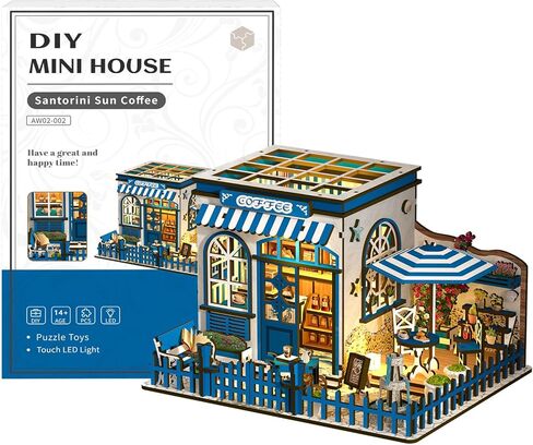 Book Nook Kit, DIY Miniature House Kit for Adults and Teens, 3D Wooden Puzzle Booknook Tiny House Bookshelf Decor, Holiday Craft Gift for Friends, Family(Japanese Courtyard) in Kuwait