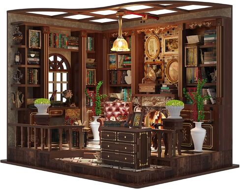Book Nook Kit, DIY Miniature House Kit for Adults and Teens, 3D Wooden Puzzle Booknook Tiny House Bookshelf Decor, Holiday Craft Gift for Friends, Family(Japanese Courtyard) in Saudi Arabia