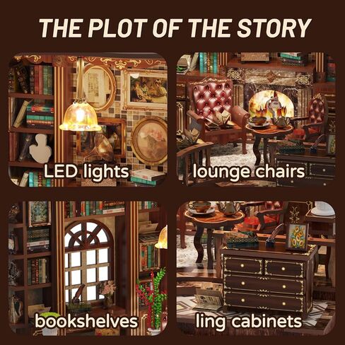 Book Nook Kit, DIY Miniature House Kit for Adults and Teens, 3D Wooden Puzzle Booknook Tiny House Bookshelf Decor, Holiday Craft Gift for Friends, Family(Japanese Courtyard) in Saudi Arabia