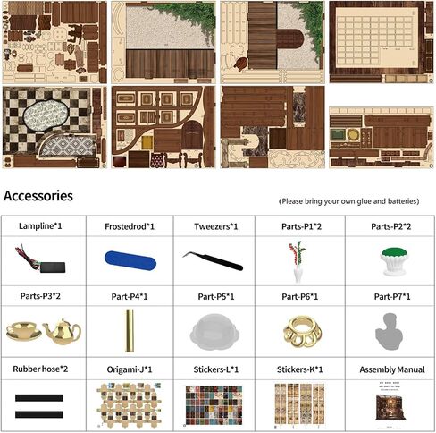 Book Nook Kit, DIY Miniature House Kit for Adults and Teens, 3D Wooden Puzzle Booknook Tiny House Bookshelf Decor, Holiday Craft Gift for Friends, Family(Japanese Courtyard) in Saudi Arabia