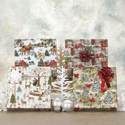 Current Holiday Horses Christmas Rolled Wrapping Paper - Premium Jumbo 23-Inch x 32-Foot Gift Wrap Roll, 61 Square Feet Total in Saudi Arabia