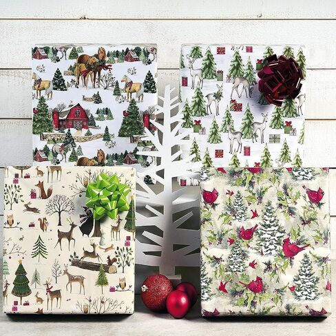 Current Holiday Horses Christmas Rolled Wrapping Paper - Premium Jumbo 23-Inch x 32-Foot Gift Wrap Roll, 61 Square Feet Total in Saudi Arabia