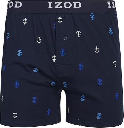 IZOD Men's Underwear - Classic Knit Boxers (8 Pack), Size XX-Large, BlueStripeHeather GreyPrint in Saudi Arabia