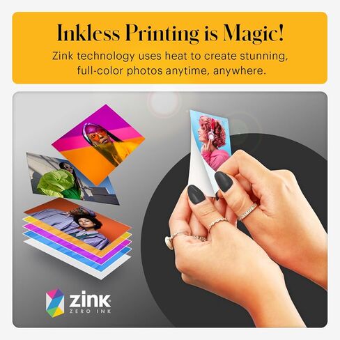 كاميرا KODAK Smile+ اللاسلكية للطباعة الفورية الرقمية مع عدسة متغيرة التأثير، ومطبوعات صور لاصقة مقاس 2x3 بوصة، وتقنية طباعة Zink، متوافقة مع أجهزة iOS وAndroid - أسود in Kuwait