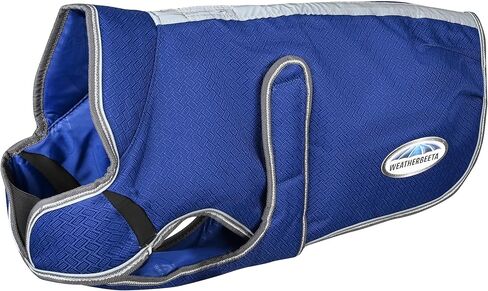 WeatherBeeta ComFiTec Premier Free Parka Deluxe Dog Coat Medium, Dark Blue/Grey/White, 16" in Saudi Arabia