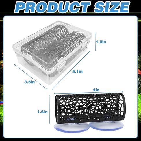 2pcs زخرفة أسود Betta Aquarium ، إكسسوارات Betta Fish Tank مع كوب الشفط ، ألعاب موائل الديكور المخفية لتربية الروبيان الأسماك الصغيرة تلعب وراحة in Saudi Arabia