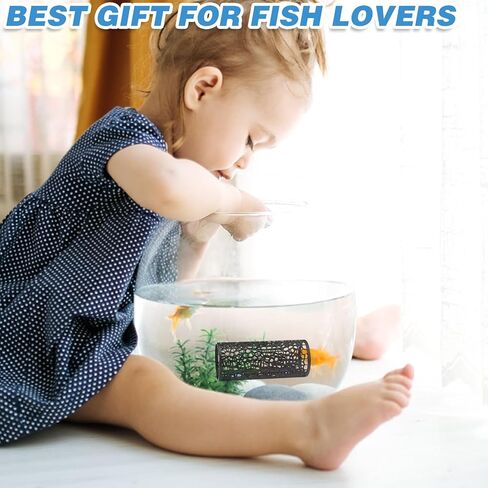 2pcs زخرفة أسود Betta Aquarium ، إكسسوارات Betta Fish Tank مع كوب الشفط ، ألعاب موائل الديكور المخفية لتربية الروبيان الأسماك الصغيرة تلعب وراحة in Saudi Arabia