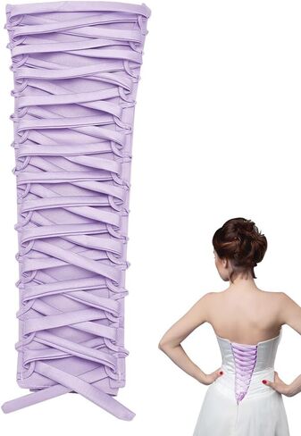 NBEADS Corset Dress Zipper Replacement, Adjustable Fit Satin Corset Back Kit for Formal Prom Dress Gown, Lilac in Saudi Arabia