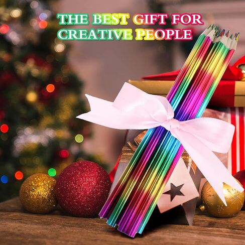 96pcs قوس قزح أقلام الرصاص-4-in-1 بأقلام خشبية متعددة الألوان للمستلزمات الفنية ، والهدايا الصغيرة ، والمكافآت والرسم الإبداعي in Kuwait