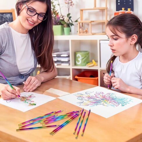 96pcs قوس قزح أقلام الرصاص-4-in-1 بأقلام خشبية متعددة الألوان للمستلزمات الفنية ، والهدايا الصغيرة ، والمكافآت والرسم الإبداعي in Kuwait