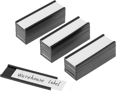 QWORK Magnetic Label Holders, 30 Pack 1x3 Inches C Channel Magnetic Data Card Holders for Metal Shelf and Rack in Saudi Arabia