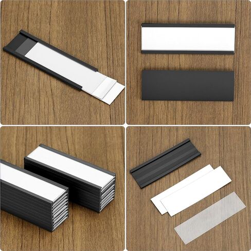 QWORK Magnetic Label Holders, 30 Pack 1x3 Inches C Channel Magnetic Data Card Holders for Metal Shelf and Rack in Saudi Arabia
