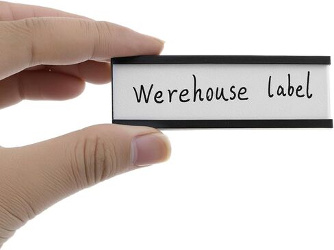 QWORK Magnetic Label Holders, 30 Pack 1x3 Inches C Channel Magnetic Data Card Holders for Metal Shelf and Rack in Saudi Arabia