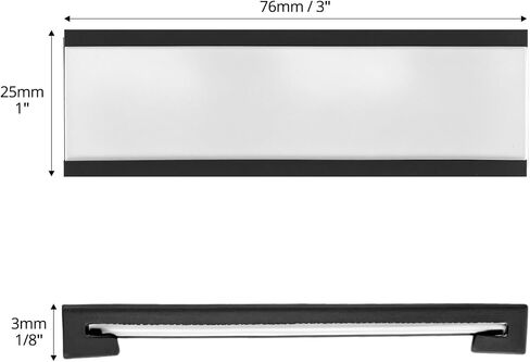 QWORK Magnetic Label Holders, 30 Pack 1x3 Inches C Channel Magnetic Data Card Holders for Metal Shelf and Rack in Saudi Arabia