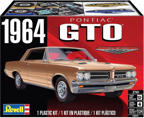 Revell 14574 1964 Pontiac GTO 2'N1 1:24 مقياس 104 قطعة مهارة المستوى 4 طقم بناء طراز طقم in Saudi Arabia