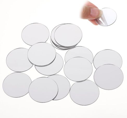 50 Pcs Small Round Craft Mirrors Circles Craft Mirrors Tiles Mini Acrylic Mirror Tiles 1 inch Mosaic Mirror Tile for DIY Crafts Wall Decor Jewelry Making in Saudi Arabia