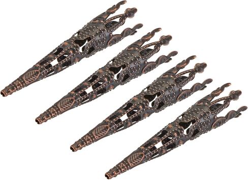 MECCANIXITY Corsage Decorative Holder, Alloy Lapel Pin Brooch Vase 42mm for Wedding Party Prom DIY Charms Bronze Tone Pack of 4 in Saudi Arabia