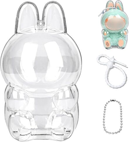 Protective Case for Labubu Display Case Won’t Trap Hair Highly Transparent, Exciting Macaron Big into Energy 1pcs (Standing) in Saudi Arabia