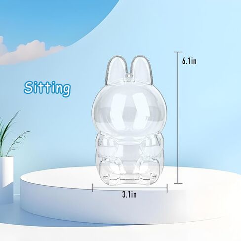 Protective Case for Labubu Display Case Won’t Trap Hair Highly Transparent, Exciting Macaron Big into Energy 1pcs (Standing) in Saudi Arabia