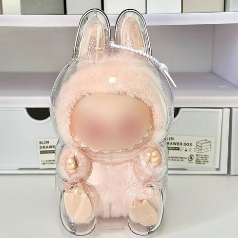 Protective Case for Labubu Display Case Won’t Trap Hair Highly Transparent, Exciting Macaron Big into Energy 1pcs (Standing) in Saudi Arabia