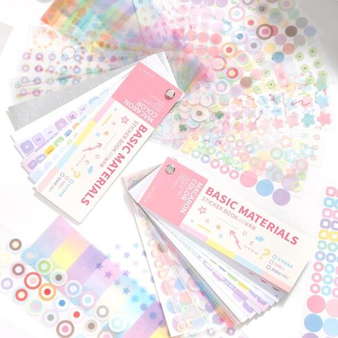 PRSTINCOL Cute Sticker Book，30 Sheets Glitter Aesthetic Decorative Stickers for Scrapbooking,Stars Heart Letter Glitter Self-Adhesive Stickers for Photocards, Journal,Scrapbook（Indie Style） in Kuwait