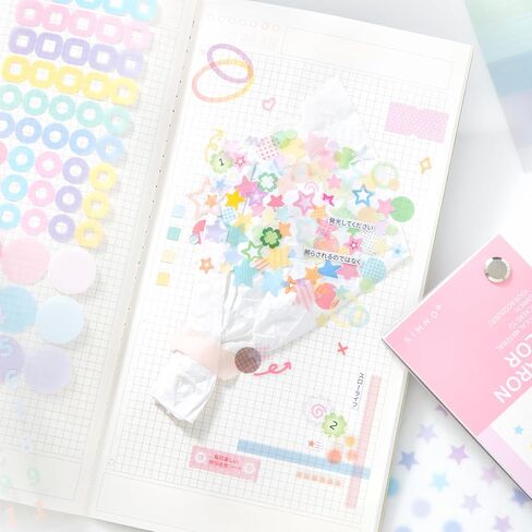 PRSTINCOL Cute Sticker Book，30 Sheets Glitter Aesthetic Decorative Stickers for Scrapbooking,Stars Heart Letter Glitter Self-Adhesive Stickers for Photocards, Journal,Scrapbook（Indie Style） in Kuwait