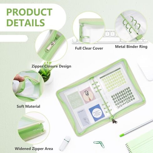 Sticker Organizer Binder Album - Reusable Sticker Storage Collecting Book with 40 Sheets of Pocket Page and A5 Size Zipper Closure Clear Cover (Gray) in Kuwait