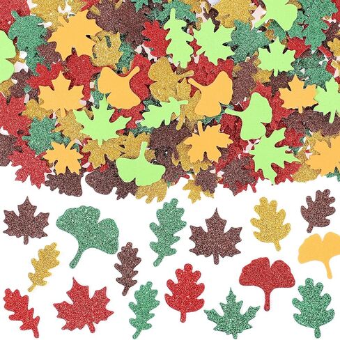 320 قطعة ملصقات الرغوة اللامعة السقوط ، أوراق مقبوصة مابل غينكغو لورقة الخريف ملصق للفن للفنون ديي ديي هدايا الشكر ديي in Kuwait