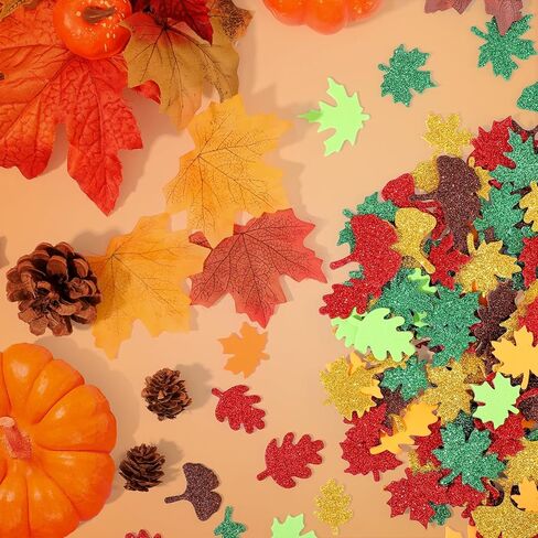 320 قطعة ملصقات الرغوة اللامعة السقوط ، أوراق مقبوصة مابل غينكغو لورقة الخريف ملصق للفن للفنون ديي ديي هدايا الشكر ديي in Kuwait