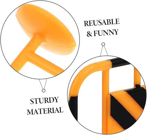 12pcs Miniature Traffic Roadblocks and Barricade Fence Models Realistic Orange Barrier for Construction Playsets Educational Mini Traffic Sign Accessories for Sand Table and Mini in Saudi Arabia