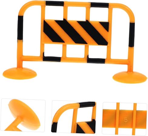 12pcs Miniature Traffic Roadblocks and Barricade Fence Models Realistic Orange Barrier for Construction Playsets Educational Mini Traffic Sign Accessories for Sand Table and Mini in Saudi Arabia