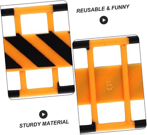 12pcs Miniature Traffic Roadblocks and Barricade Fence Models Realistic Orange Barrier for Construction Playsets Educational Mini Traffic Sign Accessories for Sand Table and Mini in Saudi Arabia