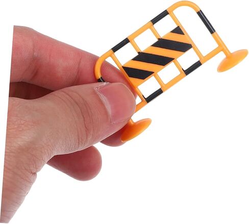 12pcs Miniature Traffic Roadblocks and Barricade Fence Models Realistic Orange Barrier for Construction Playsets Educational Mini Traffic Sign Accessories for Sand Table and Mini in Saudi Arabia