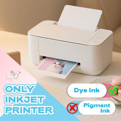 uinkit 37lb ورقة نشرة رقيقة لامعة 8x10 inkjet 100 أوراق Single Single DIY Chip Bag 135gsm صور لطابعة نفايات الحبر مع كتيب حبر الصبغة (8x10x100) in Kuwait