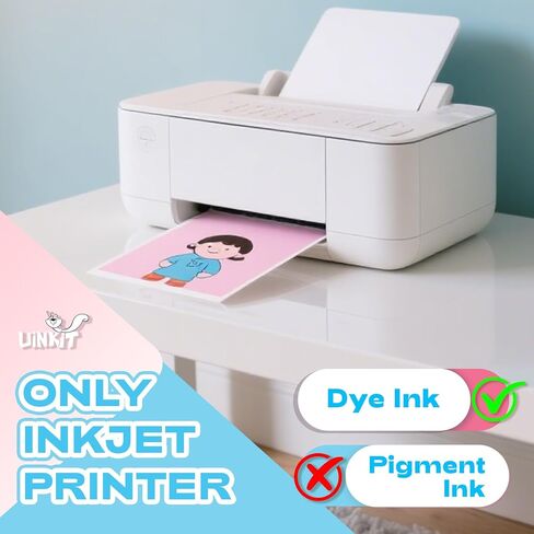 uinkit 37lb ورقة نشرة رقيقة لامعة 8x10 inkjet 100 أوراق Single Single DIY Chip Bag 135gsm صور لطابعة نفايات الحبر مع كتيب حبر الصبغة (8x10x100) in Kuwait