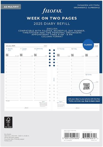 Filofax A5 Week على صفحتين in Saudi Arabia