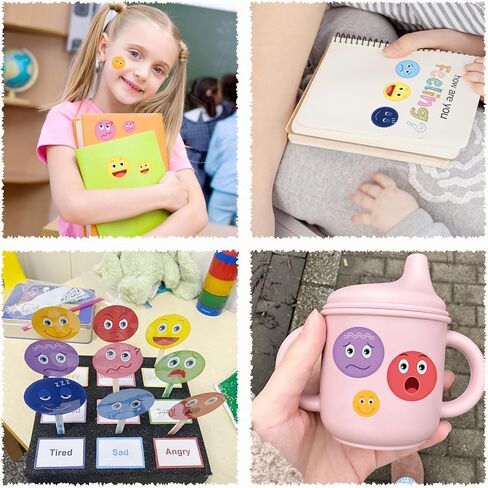 810 Pcs Emotion Stickers Mood Feeling Face Stickers for Kids on Journaling Funny Mood Incentive Behavior Teacher Reward Sticker for Classroom Supply Home School(face810) in Kuwait