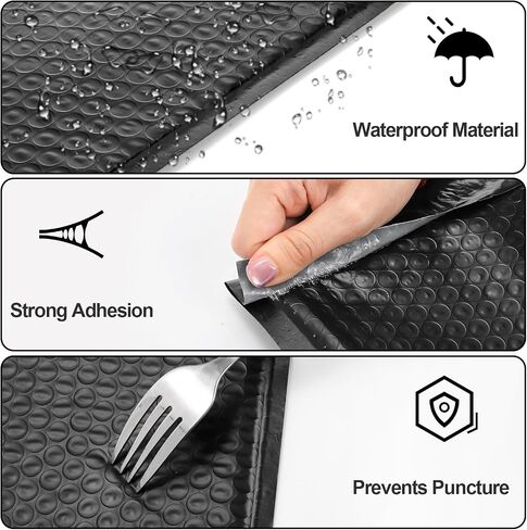 Nicunom 100 Pack Poly Bubble Mailers 6x10 Inch Self Seal Padded Envelopes Waterproof Shipping Envelopes (Pink) in Saudi Arabia