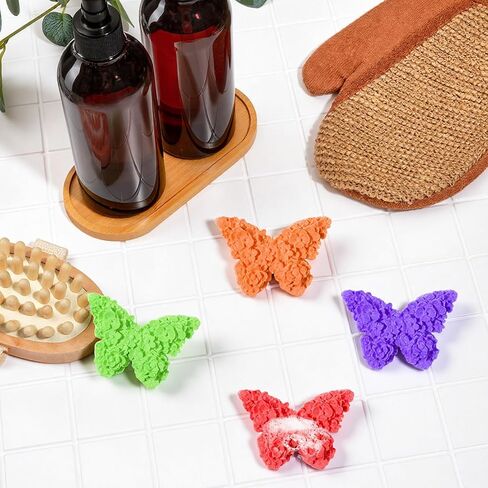 4 Pcs Flower Butterfly Silicone Molds 3D Butterflies for Crafts 3D Floral Butterfly Candle Molds for Candle Making Epoxy Resin Mold for DIY Scented Candles Clay Craft Plaster Soap in Saudi Arabia