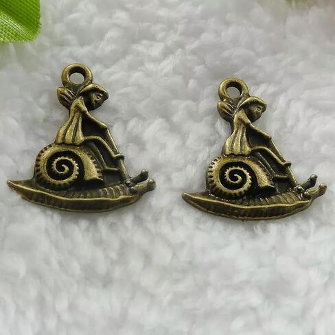 176 PCS برونزية مطلية الحلزون الجنية البكر 24x21mm B264 in Kuwait