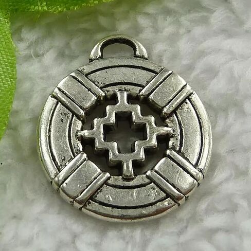68 PCS التباط الفضة جولة 25x22mm B1510 in Saudi Arabia