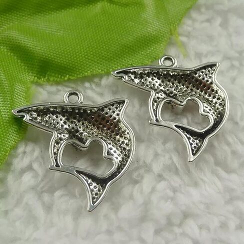 220 pcs Tibet Silver Dolphin 24x23x4mm B4424 in Saudi Arabia
