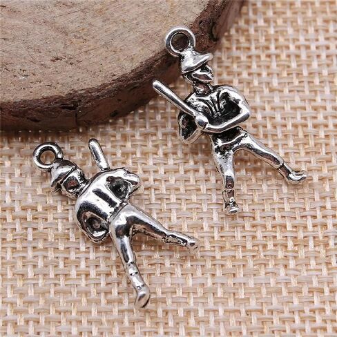 140 PCS Tibet Silver Baseball Player 25x12mm B13746 in Kuwait