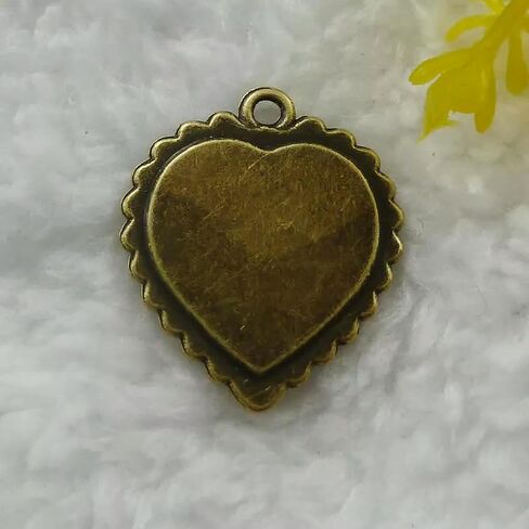 136 pcs Bronze Plated Heart Frame 25x21mm B121 in Saudi Arabia