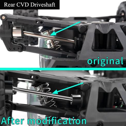 MORLORDY 4Pcs RC Front & Rear CVD Driveshaft Dogbone Joint Axle Shafts for 1/18 HBX 18859 18858 18868 High Speed RC Off Road Car Truck Upgrade Parts (Front & Rear) in Saudi Arabia
